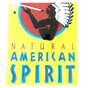 American spirit vintage tin sign